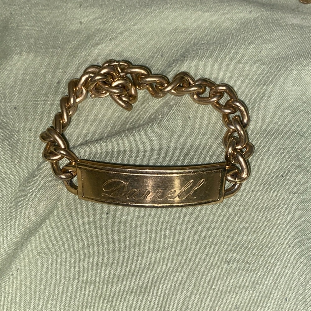 Copper name bracelet